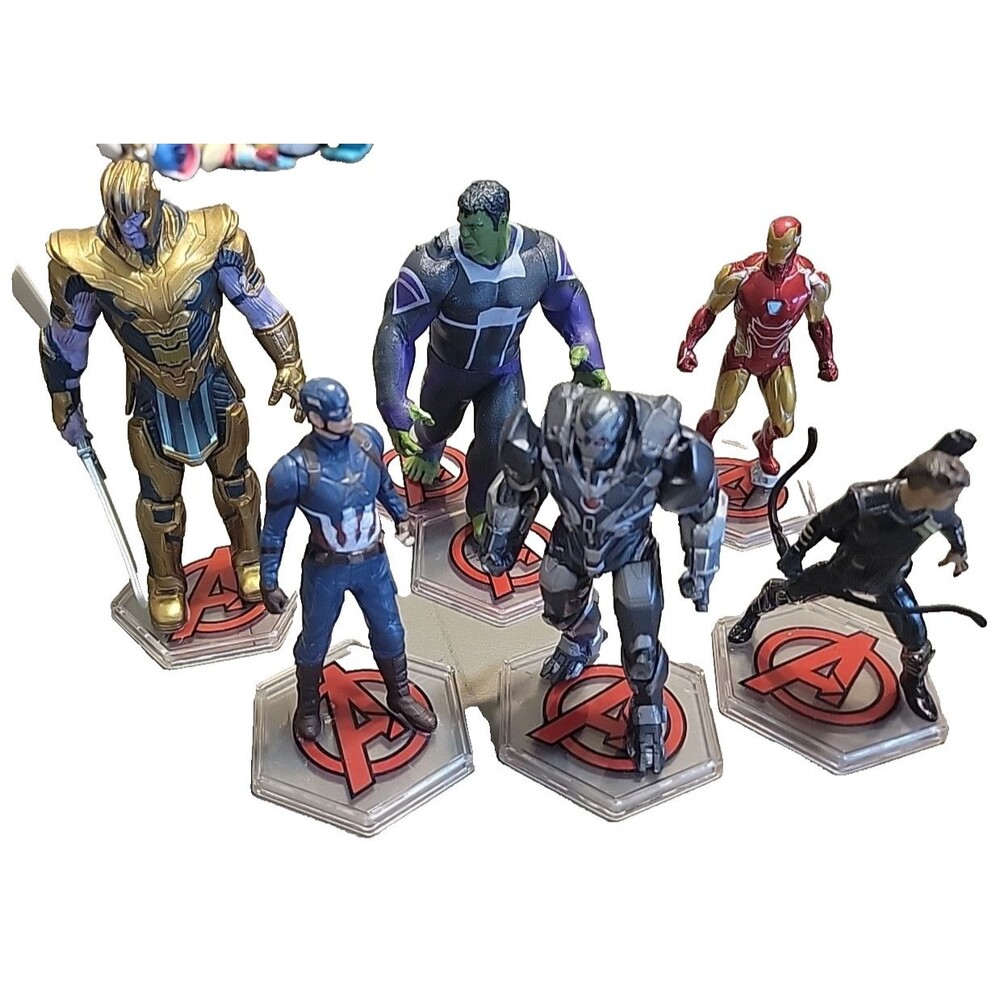 Disney Marvel Avengers Endgame Statue Action Figure  Cake Toppers Lot